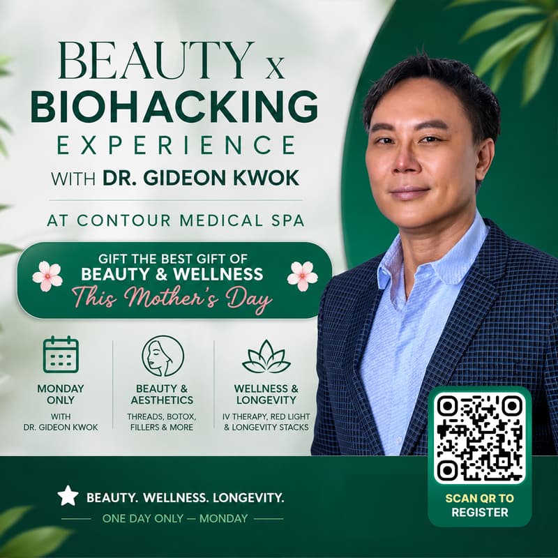 Cover Image for BEAUTY x BIOHACKING EXPERIENCE with Dr. Gideon Kwok- At Contour Medical Spa