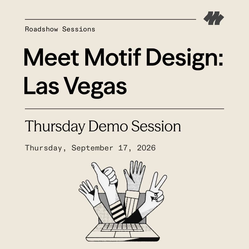 Cover Image for Motif Design Demo Session: Las Vegas Thur Sep 17
