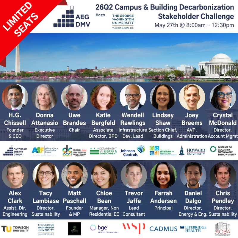 Cover Image for AEG DMV 26Q2 Stakeholder Challenge: Campus & Building Decarbonization