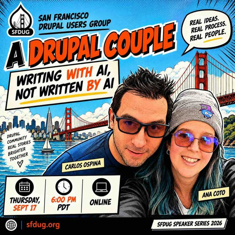 Cover Image for A Drupal Couple: Writing with AI, not written by AI