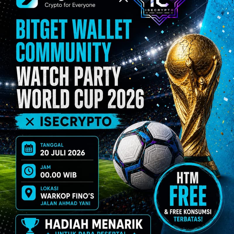 Cover Image for Bitget Wallet Community Watch party World cup 2026 × IseCrypto