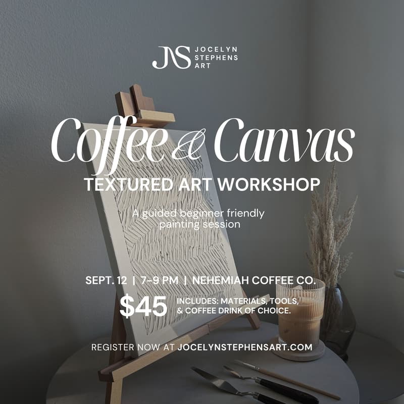 Cover Image for Coffee & Canvas: Textured Painting Class