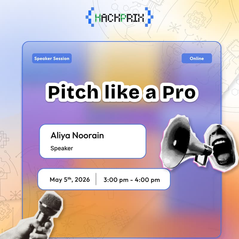 Cover Image for Pitch like a Pro| HackPrix Season 3