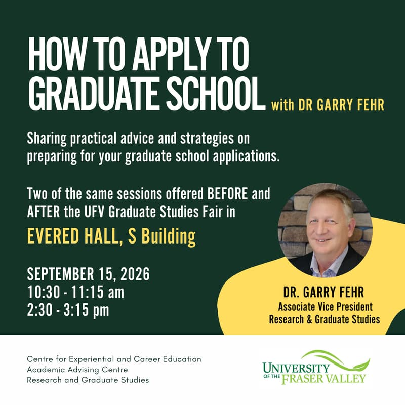 Cover Image for How to Apply to Graduate School ft. Dr. Garry Fehr