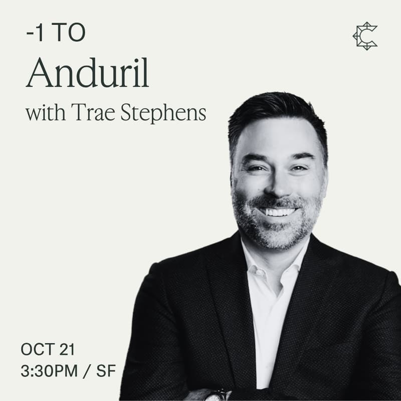 Cover Image for -1 to Anduril with Trae Stephens
