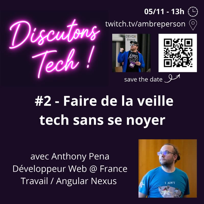 Cover Image for Discutons Tech ! # 2 - Faire de la veille tech sans se noyer avec Anthony Pena