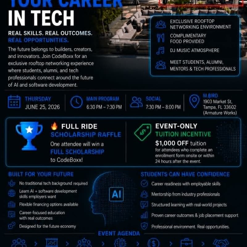 Cover Image for Launch Your Career in Tech Night by CodeBoxx