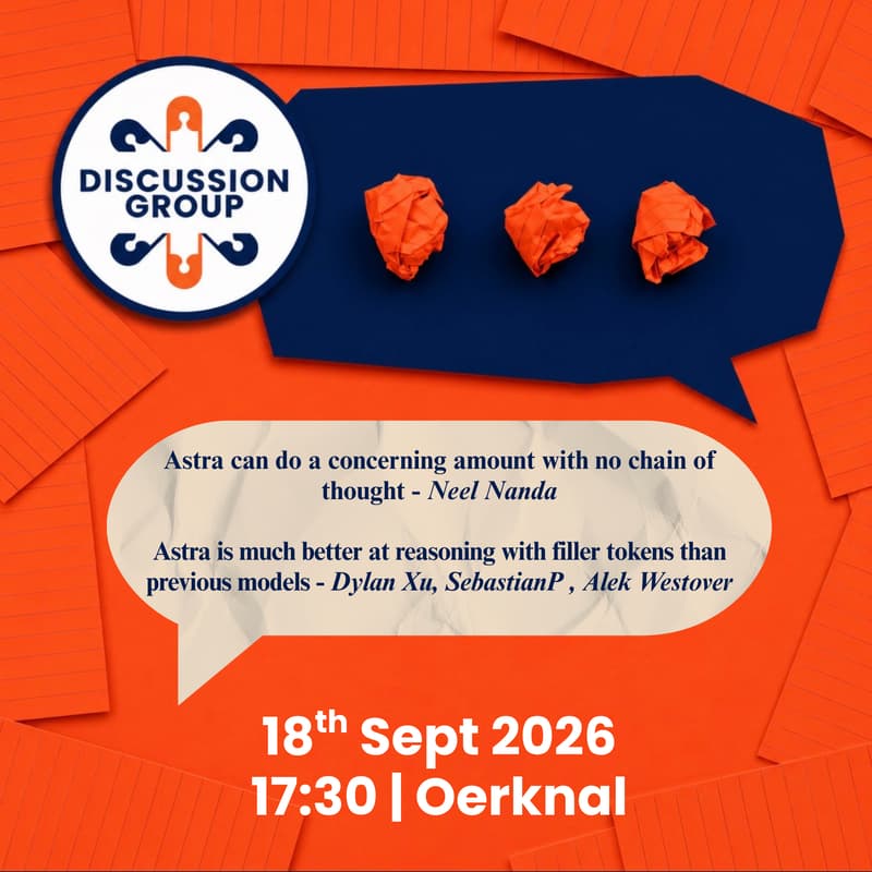 Cover Image for SAIN Amsterdam Discussion Group: Astra & Chain-of-thought-monitorability