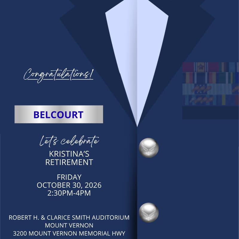 Cover Image for Lieutenant Colonel Kristina Belcourt's Retirement