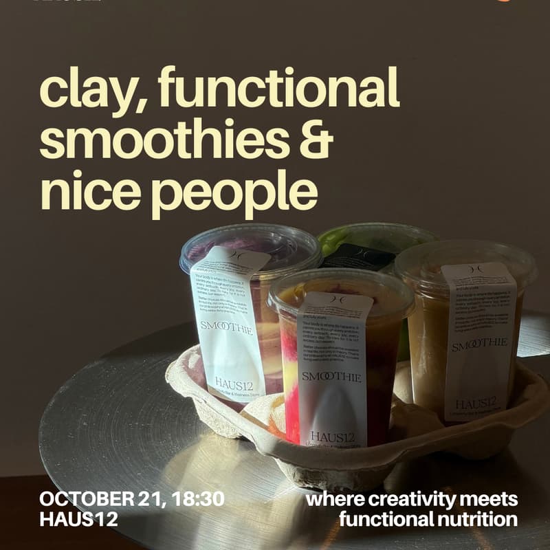 Cover Image for clay, functional smoothies & nice people
