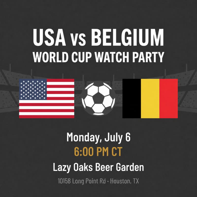Cover Image for USA vs Belgium World Cup Watch Party