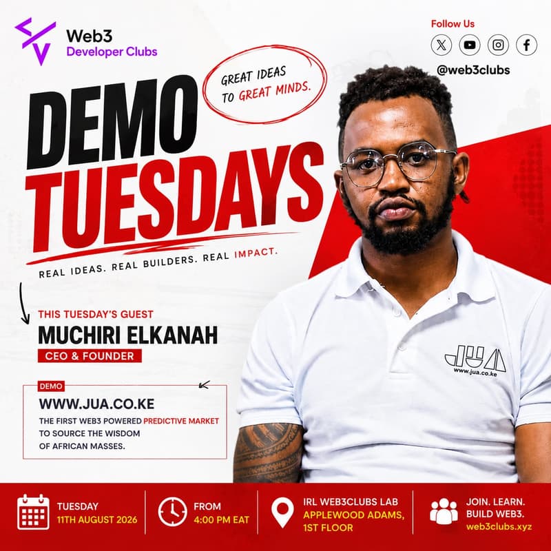 Cover Image for Demo Tuesdays with Muchiri Elkanah -FOUNDER, Jua