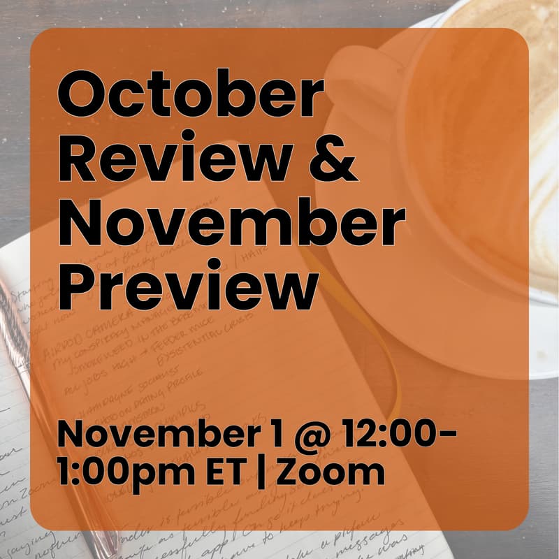 Cover Image for October Review & November Preview