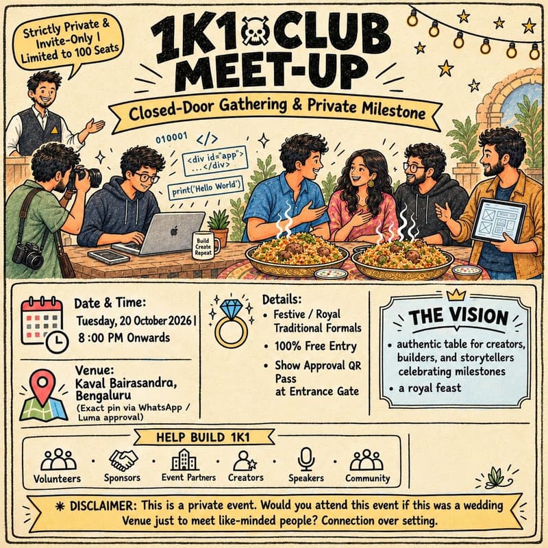 Cover Image for 1K1 CLUB MEET-UP