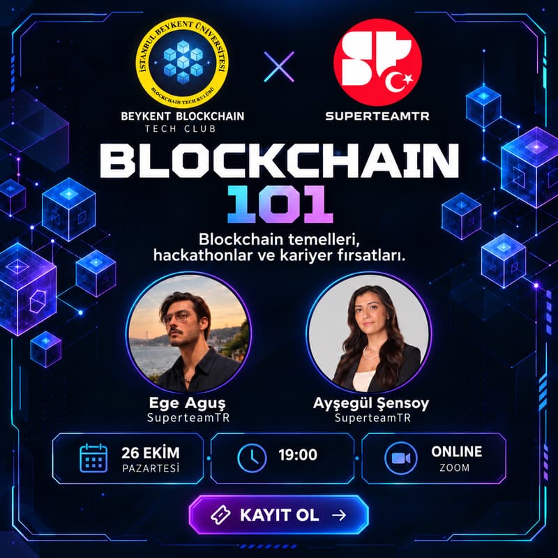 Blockchain 101 | SuperteamTR x Beykent Blockchain için kapak görseli