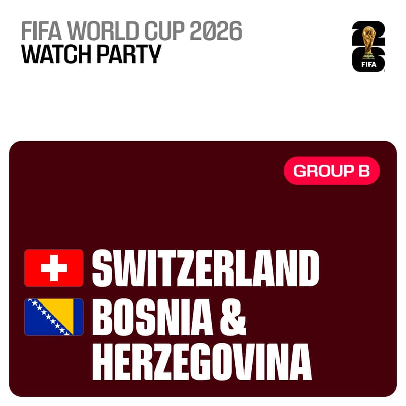 Cover Image for World Cup Watch Party: Switzerland vs Bosnia