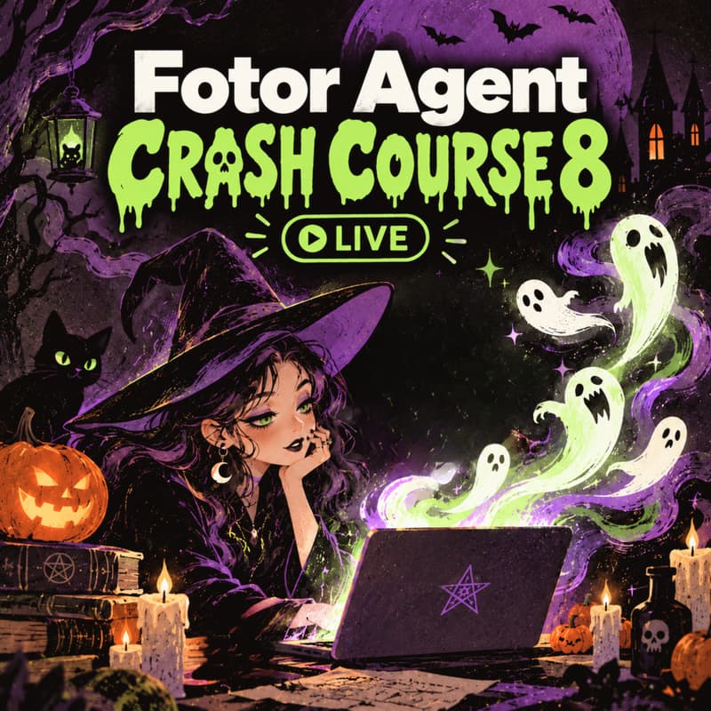 Cover Image for Fotor Agent Crash Course: Get Halloween Vibes | LIVE