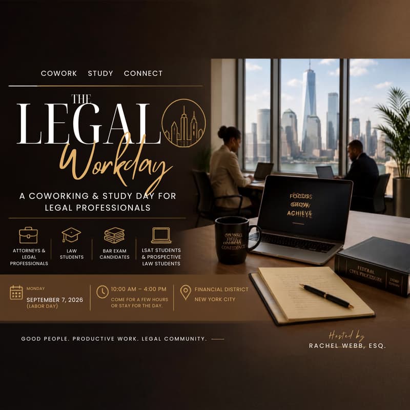 Cover Image for Legal Professionals Coworking & Study Day ⚖️