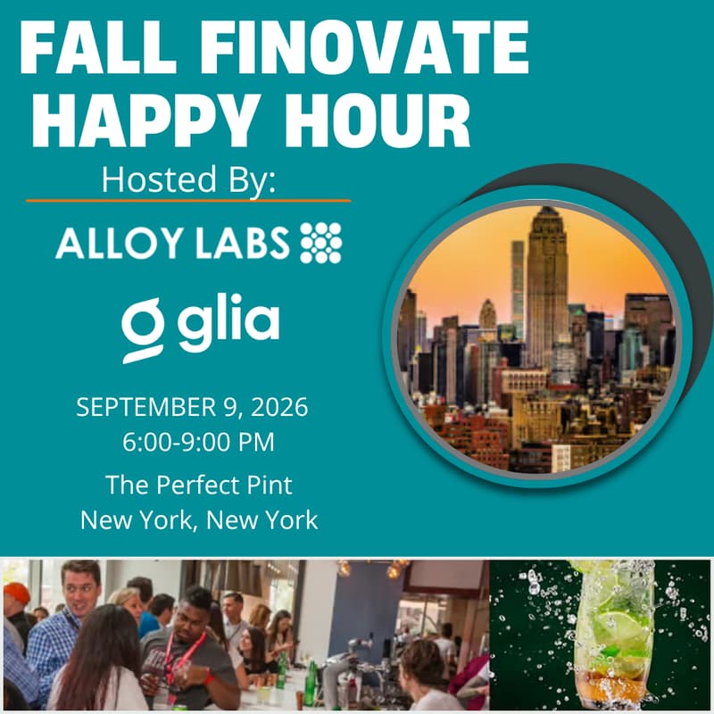 Cover Image for Fall Finovate Happy Hour hosted by Alloy Labs and Glia