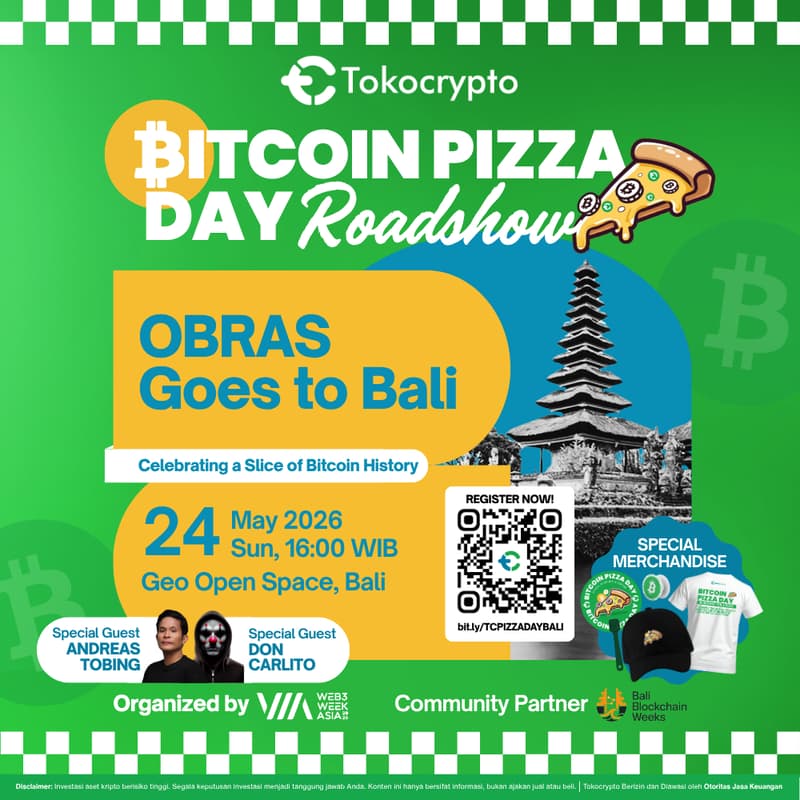 Cover Image for Tokocrypto Bitcoin Pizza Day Celebration 2026 - Bali