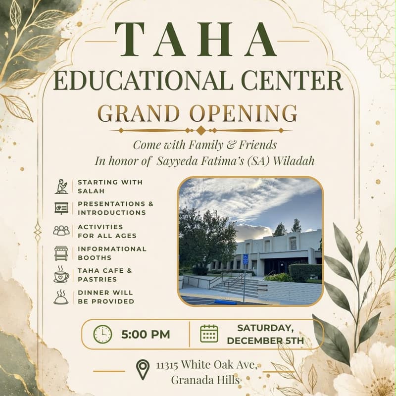 Cover Image for Taha Educational Center Grand Opening