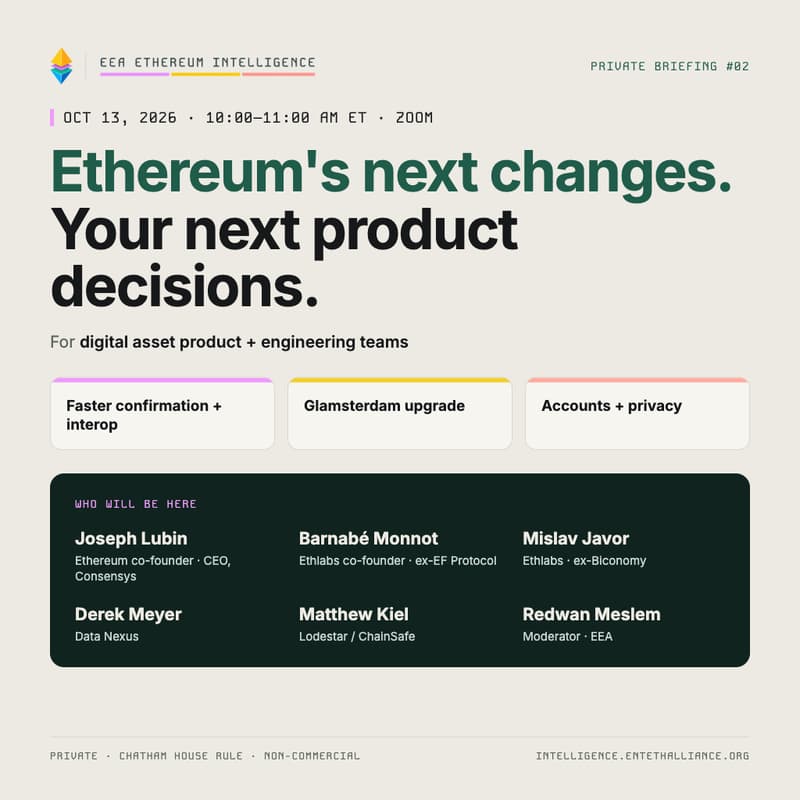Cover Image for EEA Ethereum Intelligence | Institutional Briefing #02