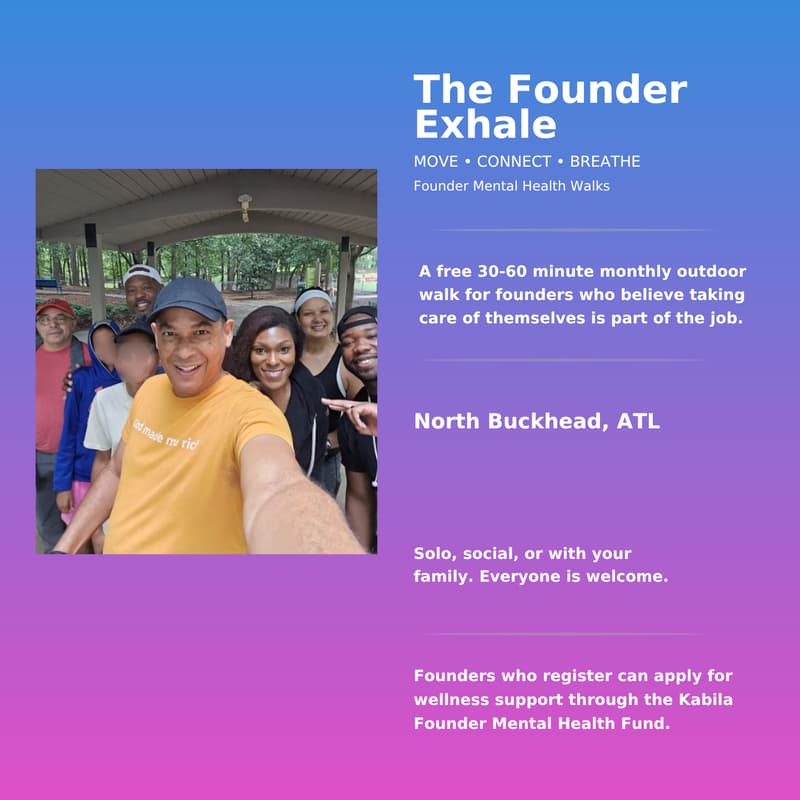 Cover Image for The Founder Exhale: Mental Health Walk - N. Buckhead, ATL