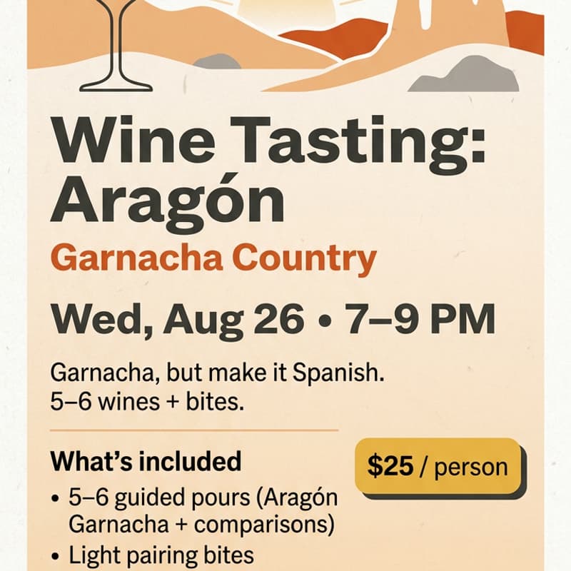 Cover Image for Wine Tasting: Aragón (Garnacha Country)
