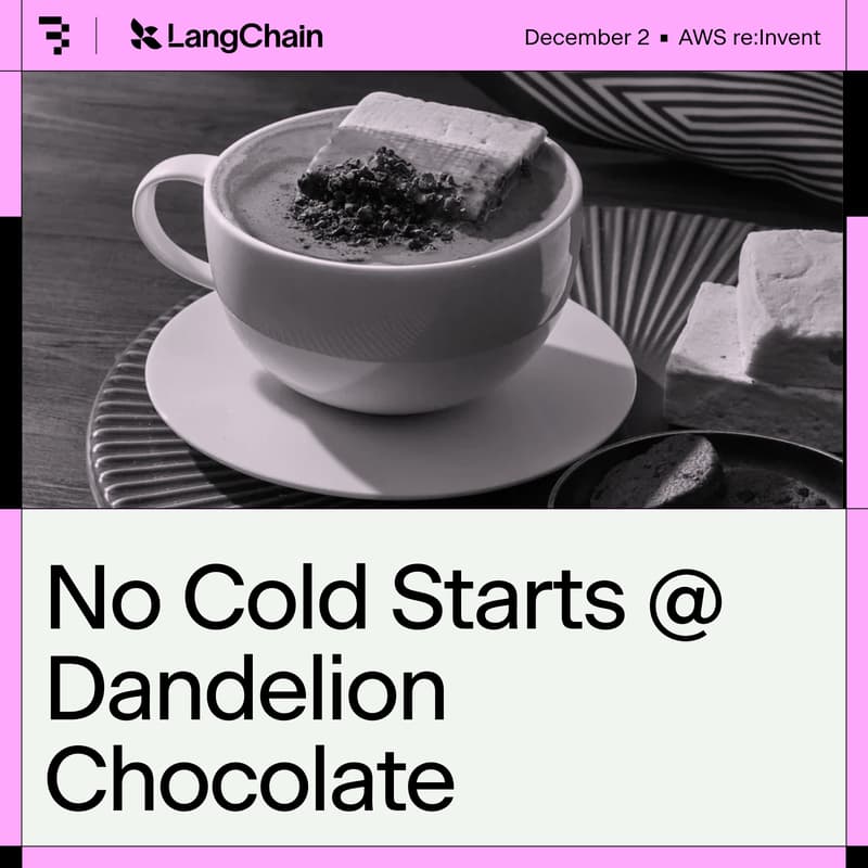 Cover Image for No Cold Starts @ AWS re:Invent (hosted by LangChain & Baseten)