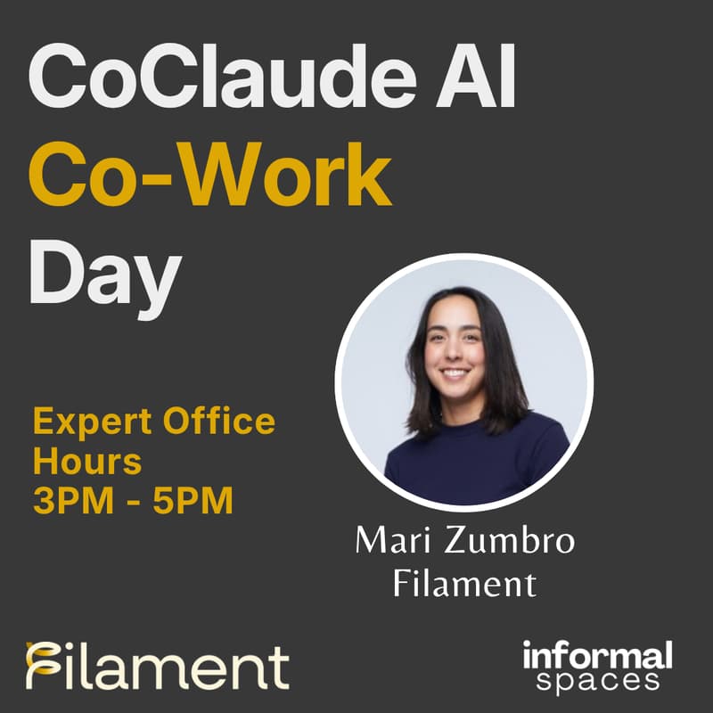 Cover Image for CoClaude AI Co-Work Afternoon with Filament