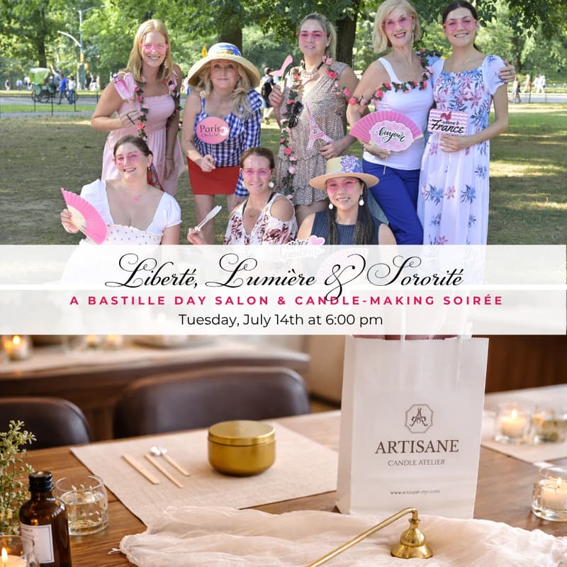 Cover Image for Liberté, Lumière & Sororité: A Bastille Day Salon & Candle-Making Soirée