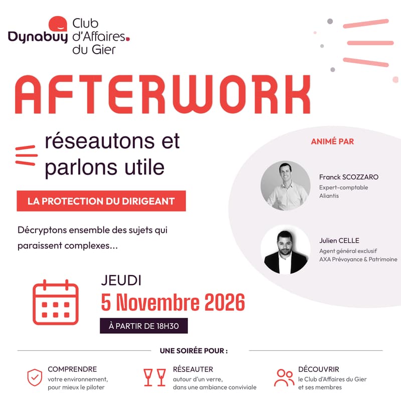 Cover Image for Afterwork du 05/11/2026 - Club D'Affaires Dynabuy du Gier #La Fabrique