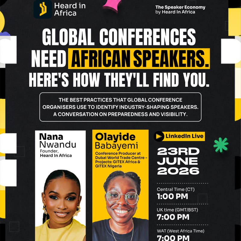 Cover Image for Global Conferences Need African Speakers. Here's How They'll Find You.