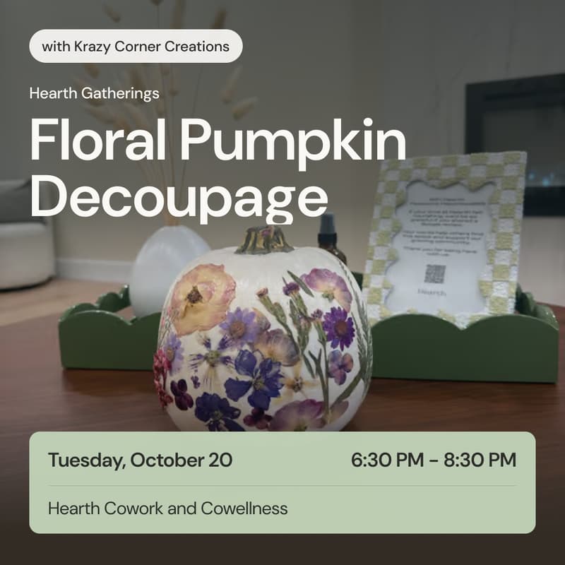 Cover Image for Floral Pumpkin Decoupage with Krazy Corner Creations