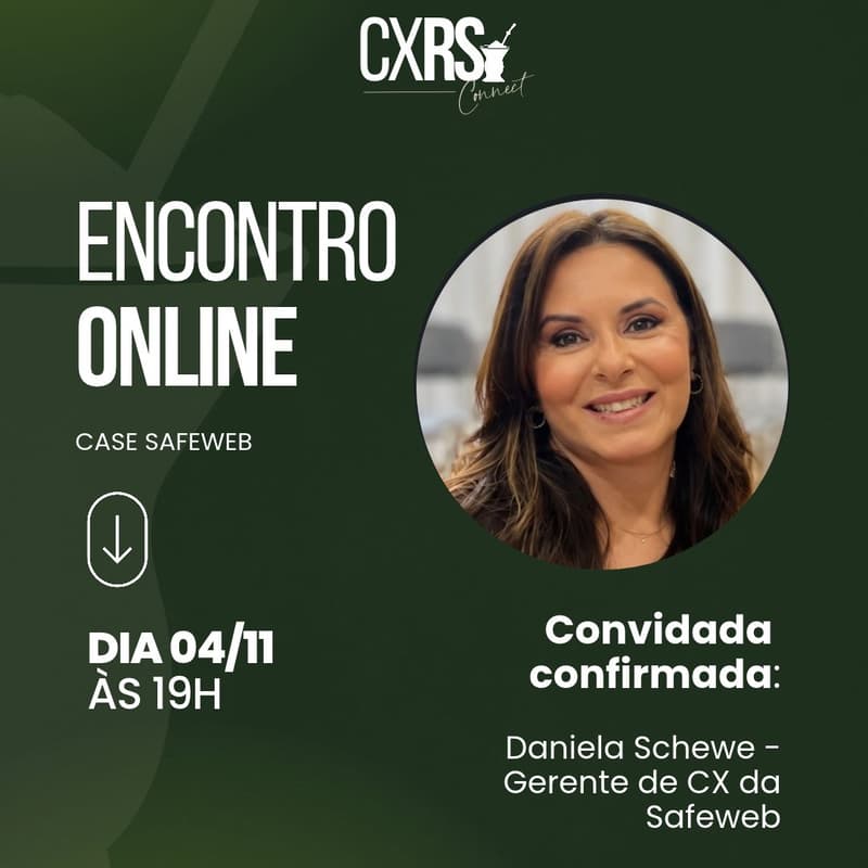 Cover Image for Encontro Online CXRS | Case Safeweb com Daniela Schewe