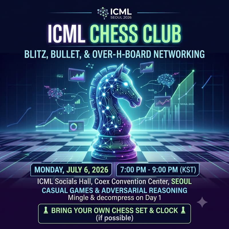 Cover Image for The ICML Chess Club: Blitz, Bullet, & Over-the-Board Networking - COEX Room 300