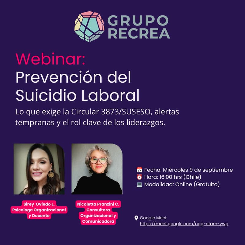 Cover Image for Prevención del Suicidio Laboral: Lo que exige la Circular 3873/SUCESO, Alertas tempranas y el rol clave de los liderazgos.