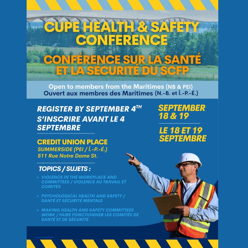 Cover Image for CUPE Health & Safety Conference / Conférence sur la santé et la sécurité du SCFP