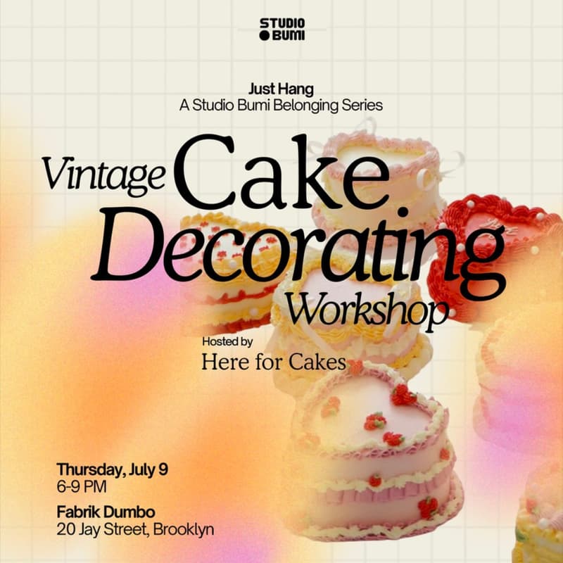 Cover Image for Just Hang: Vintage Cake Decor Workshop