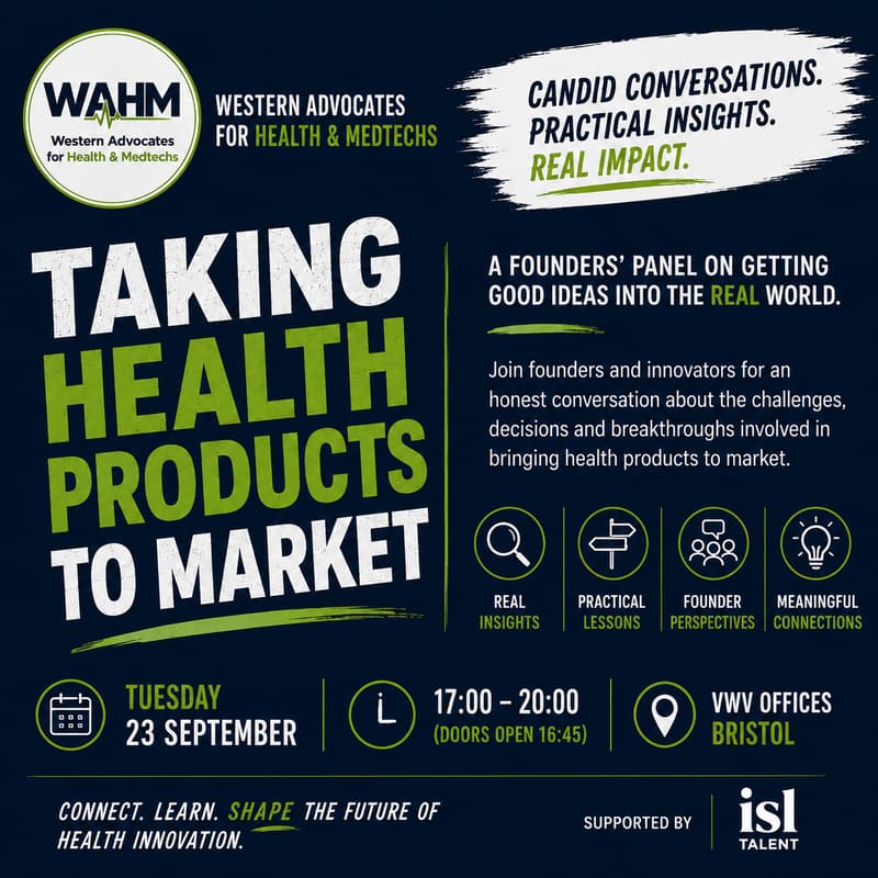 Cover Image for Taking Health Products to Market: From Idea to Real-World Impact + Healthtech Ecosystem Social