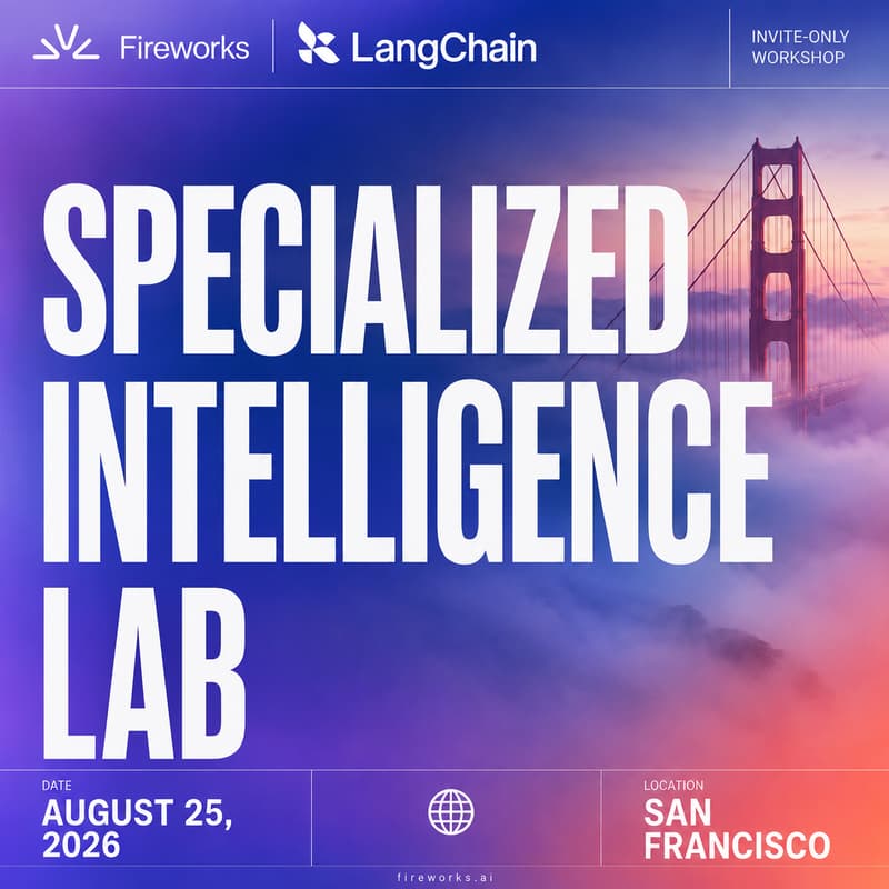 Cover Image for Train Custom Models with Fireworks & Langchain + SF Happy Hour ⭐