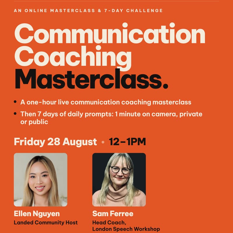 Cover Image for Communication Coaching Masterclass with London Speech Workshop