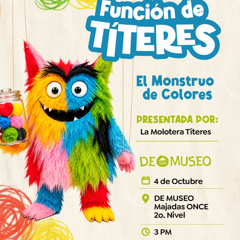Cover Image for Show de títeres: "Monstruo de colores".