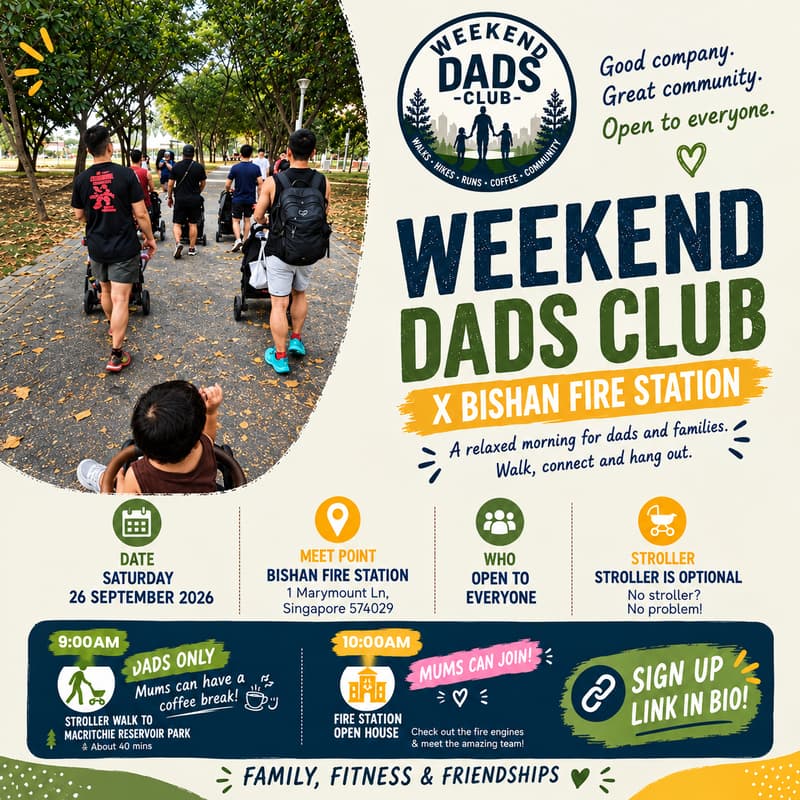 Cover Image for Weekend Dads Club x Bishan Fire Station π₯(All are welcome)