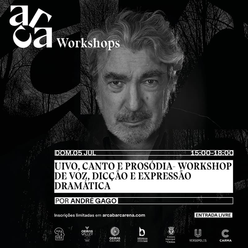 Imagem de capa de Uivo, Canto e Prosódia: Workshop de Voz, Dicção e Expressão Dramática por André Gago