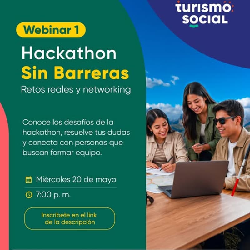 Cover Image for Webinar Informativo 1 - Hackathon “Sin Barreras”: retos reales y networking