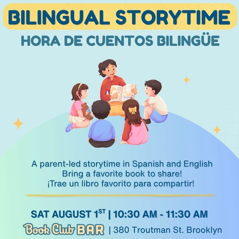 Cover Image for Bilingual Storytime @Book Club Bar