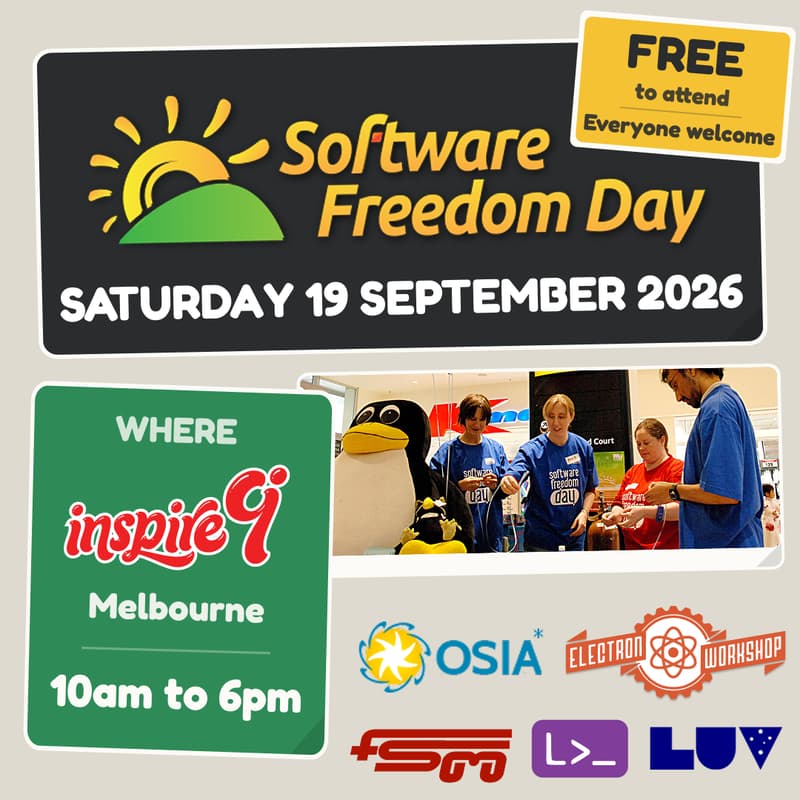 Cover Image for Software Freedom Day 2026 - Richmond Melbourne