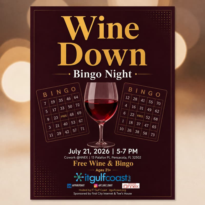 Cover Image for Wine Down Bingo Night | IT Gulf Coast Networking