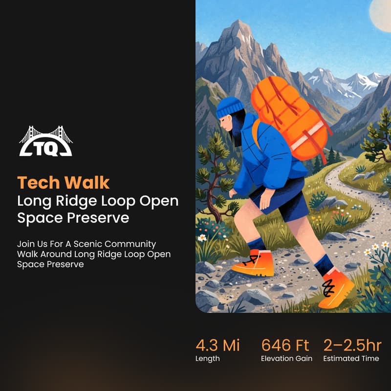 Cover Image for Tech Walk: Long Ridge Loop Open Space Preserve | South Bay